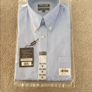 Kirkland Signature Men's Sky Blue Dress Shirt